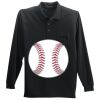 Long Sleeve Silk Touch Polo with Pocket Thumbnail