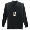 Long Sleeve Silk Touch Polo with Pocket Thumbnail