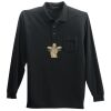 Long Sleeve Silk Touch Polo with Pocket Thumbnail
