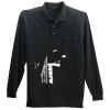 Long Sleeve Silk Touch Polo with Pocket Thumbnail