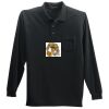 Long Sleeve Silk Touch Polo with Pocket Thumbnail
