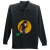 Long Sleeve Silk Touch Polo with Pocket Thumbnail