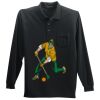 Long Sleeve Silk Touch Polo with Pocket Thumbnail