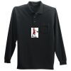 Long Sleeve Silk Touch Polo with Pocket Thumbnail
