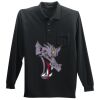 Long Sleeve Silk Touch Polo with Pocket Thumbnail