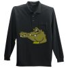 Long Sleeve Silk Touch Polo with Pocket Thumbnail