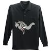 Long Sleeve Silk Touch Polo with Pocket Thumbnail