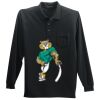 Long Sleeve Silk Touch Polo with Pocket Thumbnail
