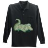 Long Sleeve Silk Touch Polo with Pocket Thumbnail