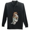 Long Sleeve Silk Touch Polo with Pocket Thumbnail