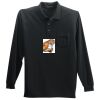 Long Sleeve Silk Touch Polo with Pocket Thumbnail