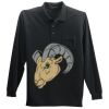 Long Sleeve Silk Touch Polo with Pocket Thumbnail