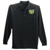 Long Sleeve Silk Touch Polo with Pocket Thumbnail