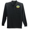Long Sleeve Silk Touch Polo with Pocket Thumbnail