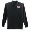 Long Sleeve Silk Touch Polo with Pocket Thumbnail