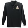 Long Sleeve Silk Touch Polo with Pocket Thumbnail