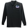 Long Sleeve Silk Touch Polo with Pocket Thumbnail
