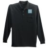Long Sleeve Silk Touch Polo with Pocket Thumbnail