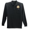 Long Sleeve Silk Touch Polo with Pocket Thumbnail