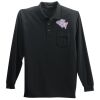 Long Sleeve Silk Touch Polo with Pocket Thumbnail