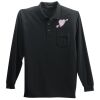 Long Sleeve Silk Touch Polo with Pocket Thumbnail