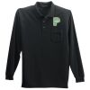 Long Sleeve Silk Touch Polo with Pocket Thumbnail