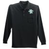 Long Sleeve Silk Touch Polo with Pocket Thumbnail
