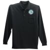 Long Sleeve Silk Touch Polo with Pocket Thumbnail