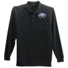 Long Sleeve Silk Touch Polo with Pocket Thumbnail