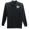 Long Sleeve Silk Touch Polo with Pocket Thumbnail