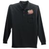Long Sleeve Silk Touch Polo with Pocket Thumbnail