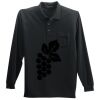 Long Sleeve Silk Touch Polo with Pocket Thumbnail