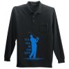 Long Sleeve Silk Touch Polo with Pocket Thumbnail