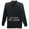 Long Sleeve Silk Touch Polo with Pocket Thumbnail
