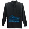 Long Sleeve Silk Touch Polo with Pocket Thumbnail